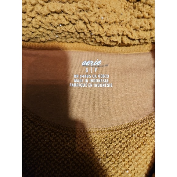 Aerie Womens Small Sherpa Oversized‎ Pullover Jacket Mock Neck Pockets (A609) - Picture 3 of 8